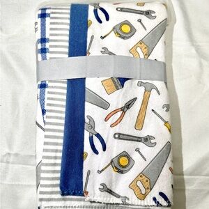 Tool Print Burping cloth Set